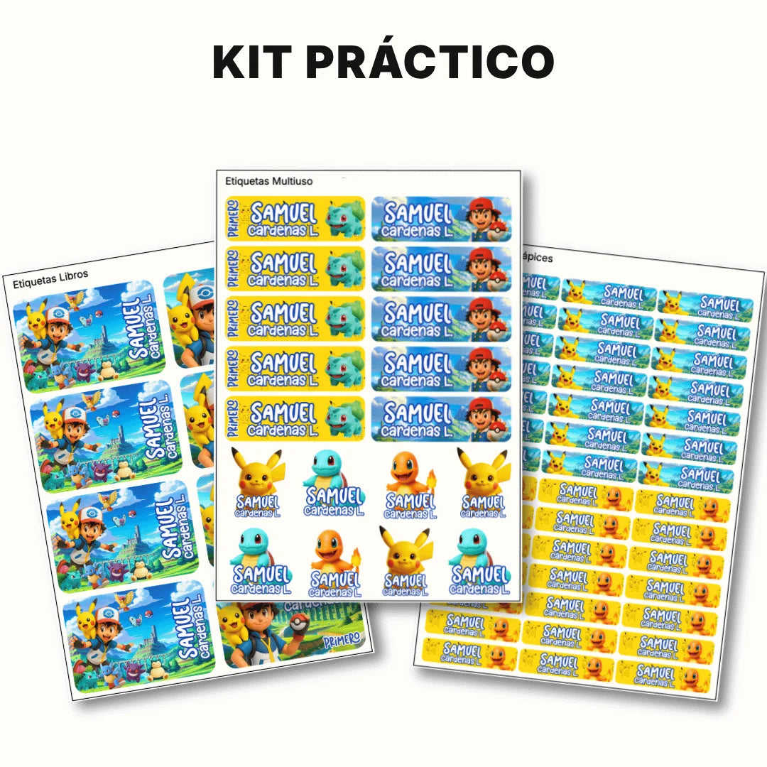 Criaturas Coleccionables – Etiquetas Escolares Personalizadas