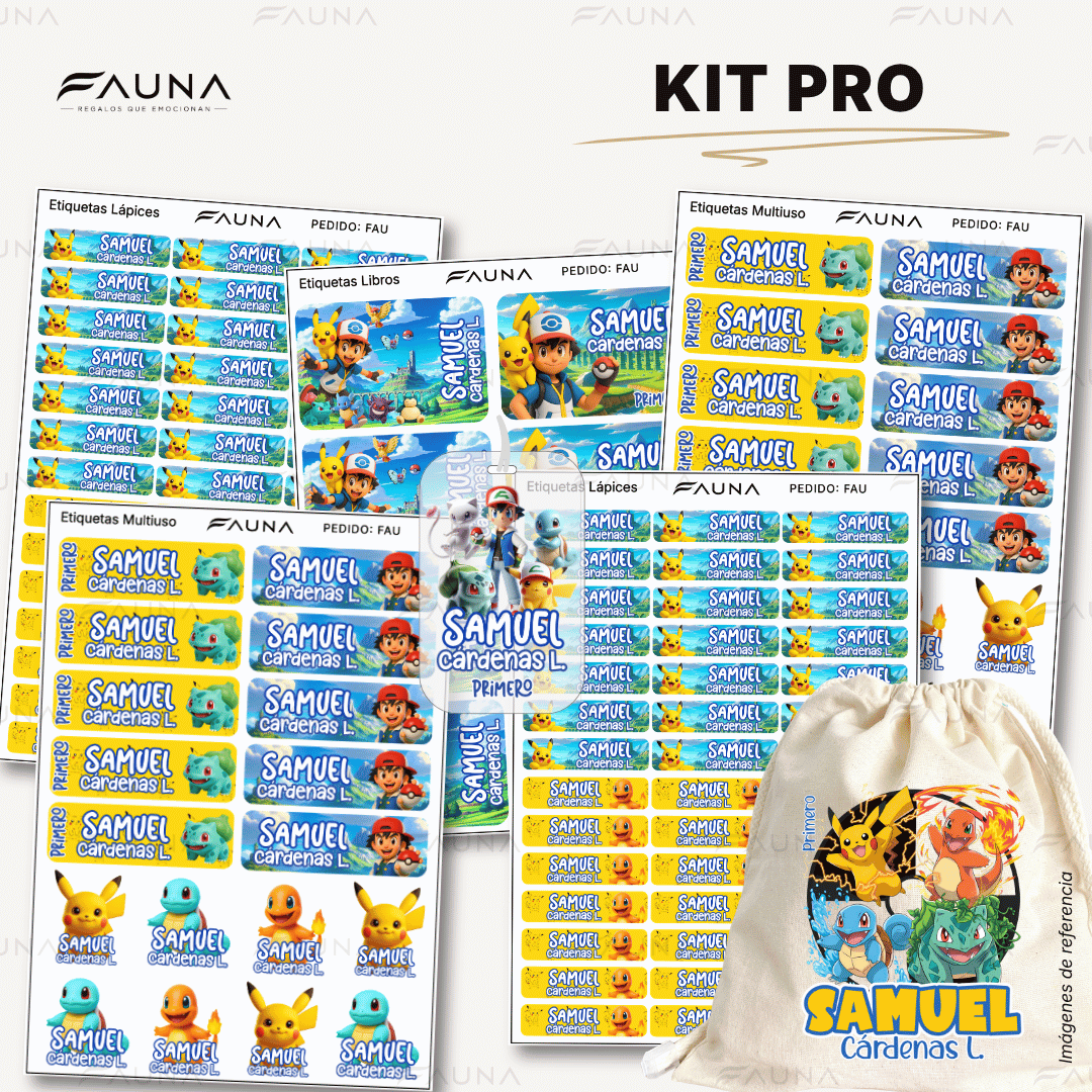 Criaturas Coleccionables 🟡 - Etiquetas Escolares Premium Personalizadas
