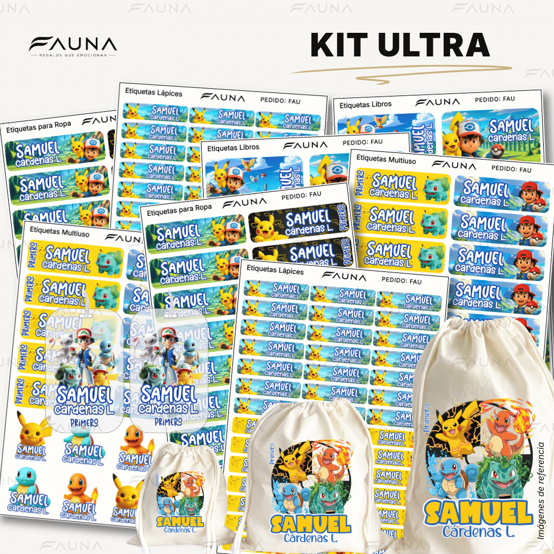 Criaturas Coleccionables 🟡 - Etiquetas Escolares Premium Personalizadas