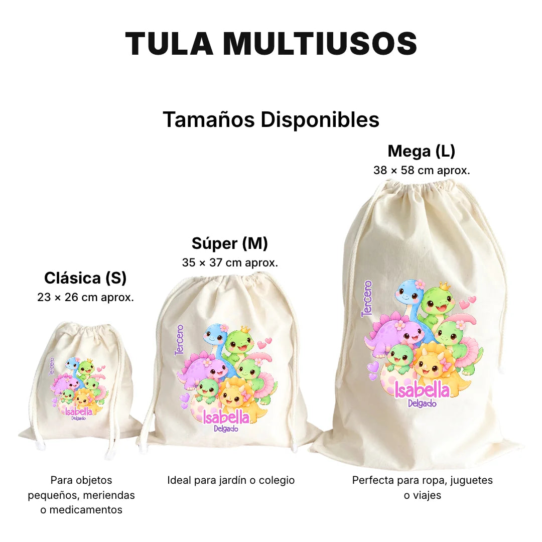 Dinosaurios Magicos – Tula Multiusos Personalizada