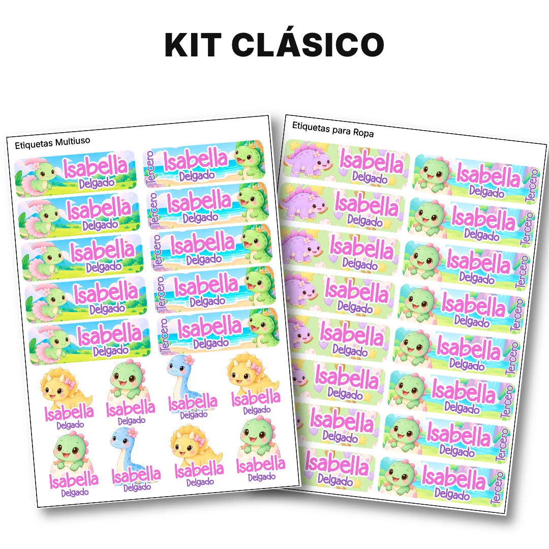 Dinosaurios Magicos – Etiquetas Escolares Personalizadas