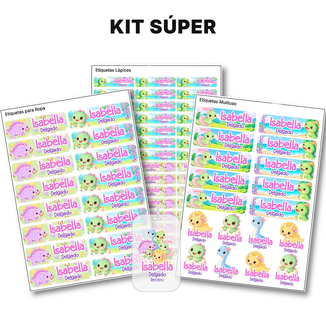 Dinosaurios Magicos – Etiquetas Escolares Personalizadas