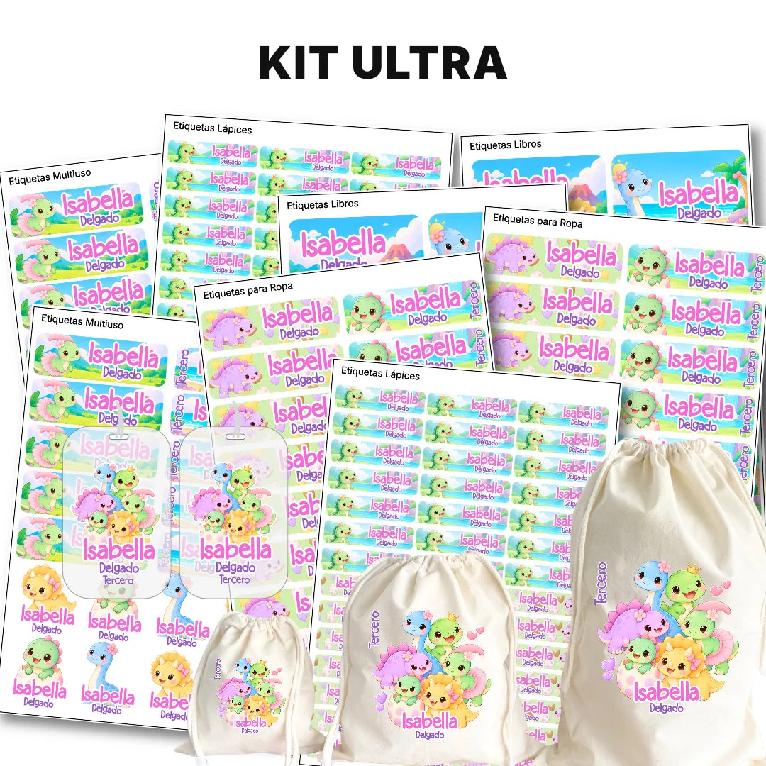 Dinosaurios Magicos – Etiquetas Escolares Personalizadas
