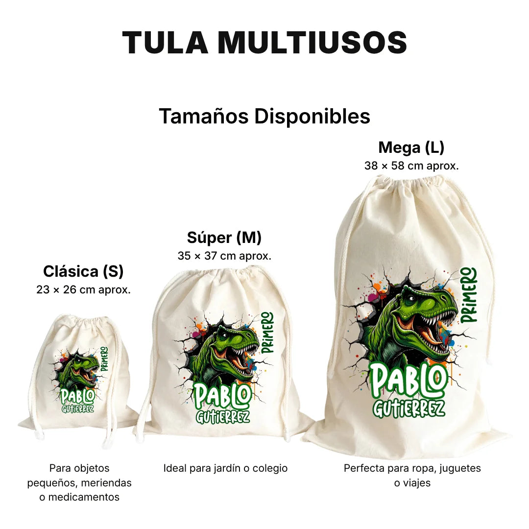 Dinosaurios Salvajes – Tula Multiusos Personalizada