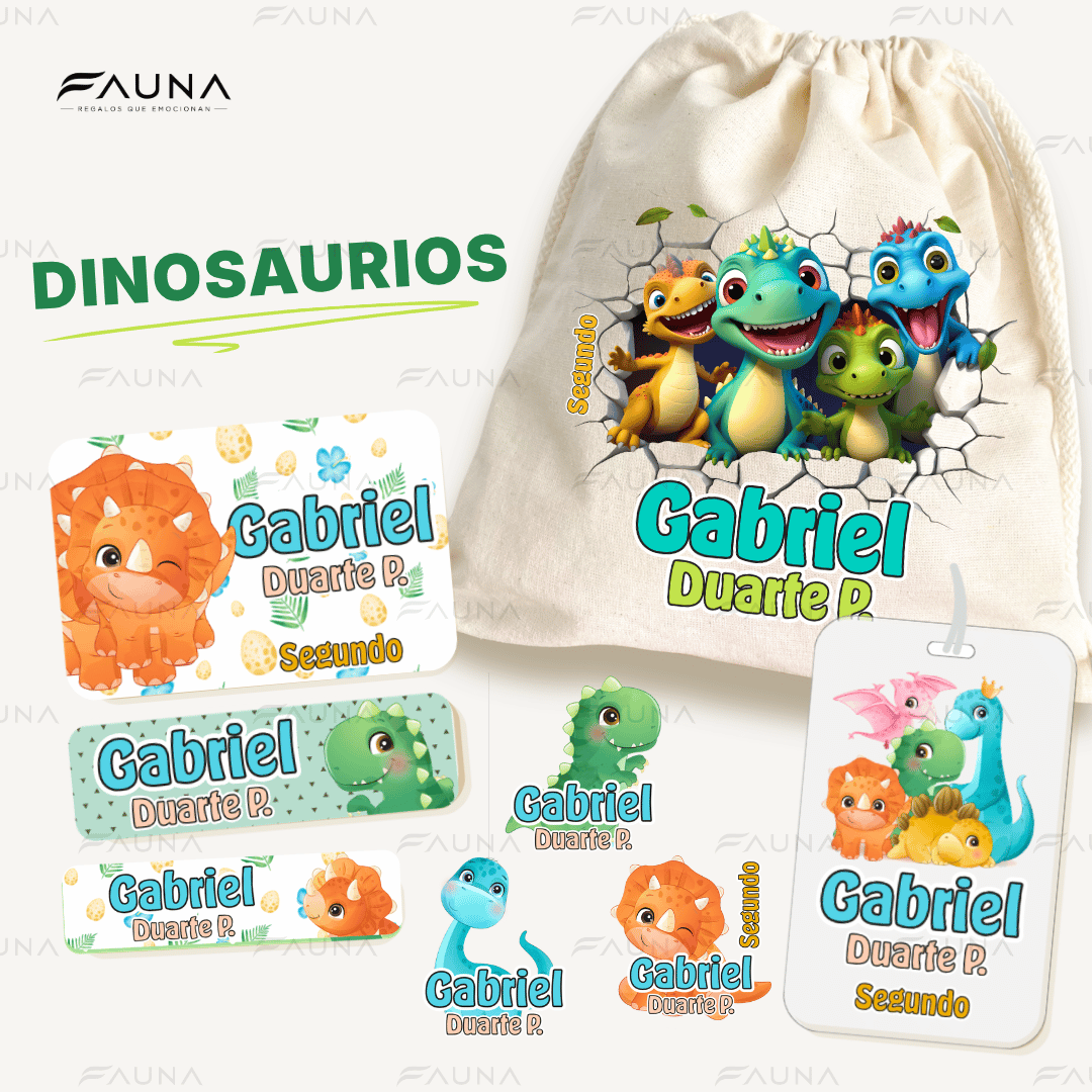Dinosaurios – Etiquetas Escolares Personalizadas