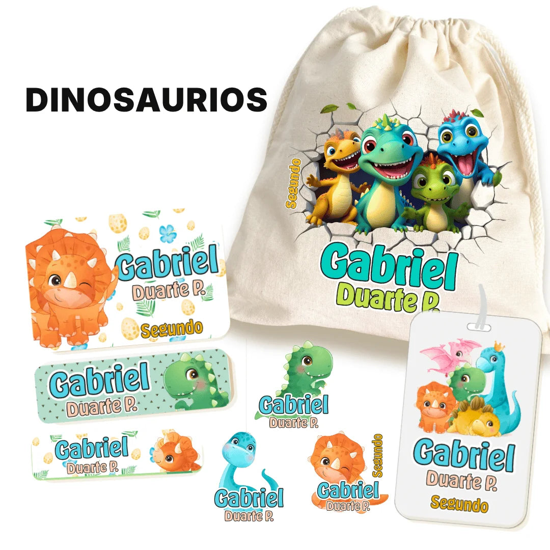 Dinosaurios – Etiquetas Escolares Personalizadas