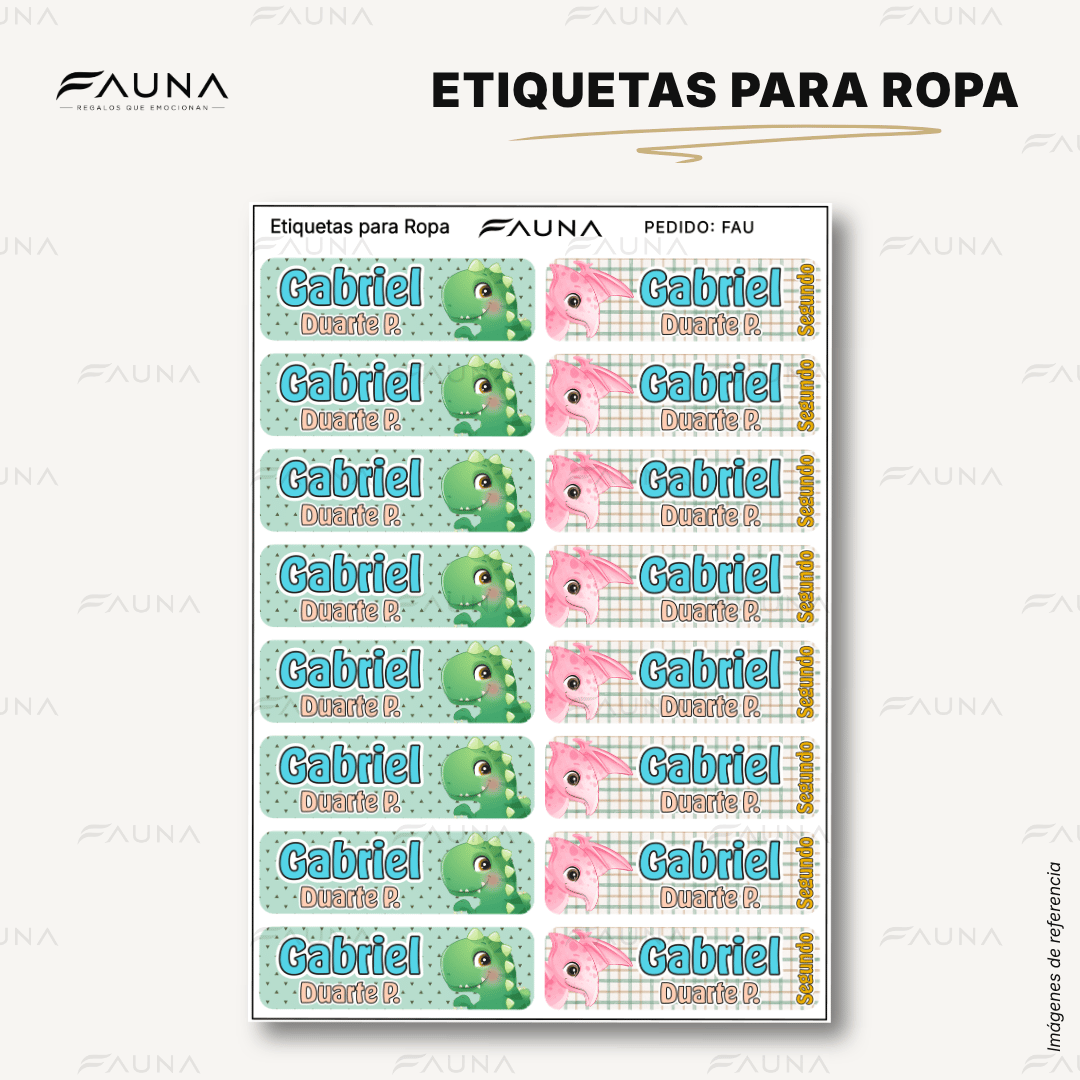 Dinosaurios 🦖 - Etiquetas Escolares Premium Personalizadas