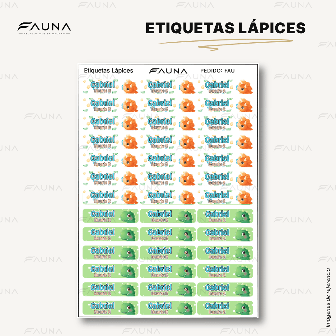 Dinosaurios 🦖 - Etiquetas Escolares Premium Personalizadas