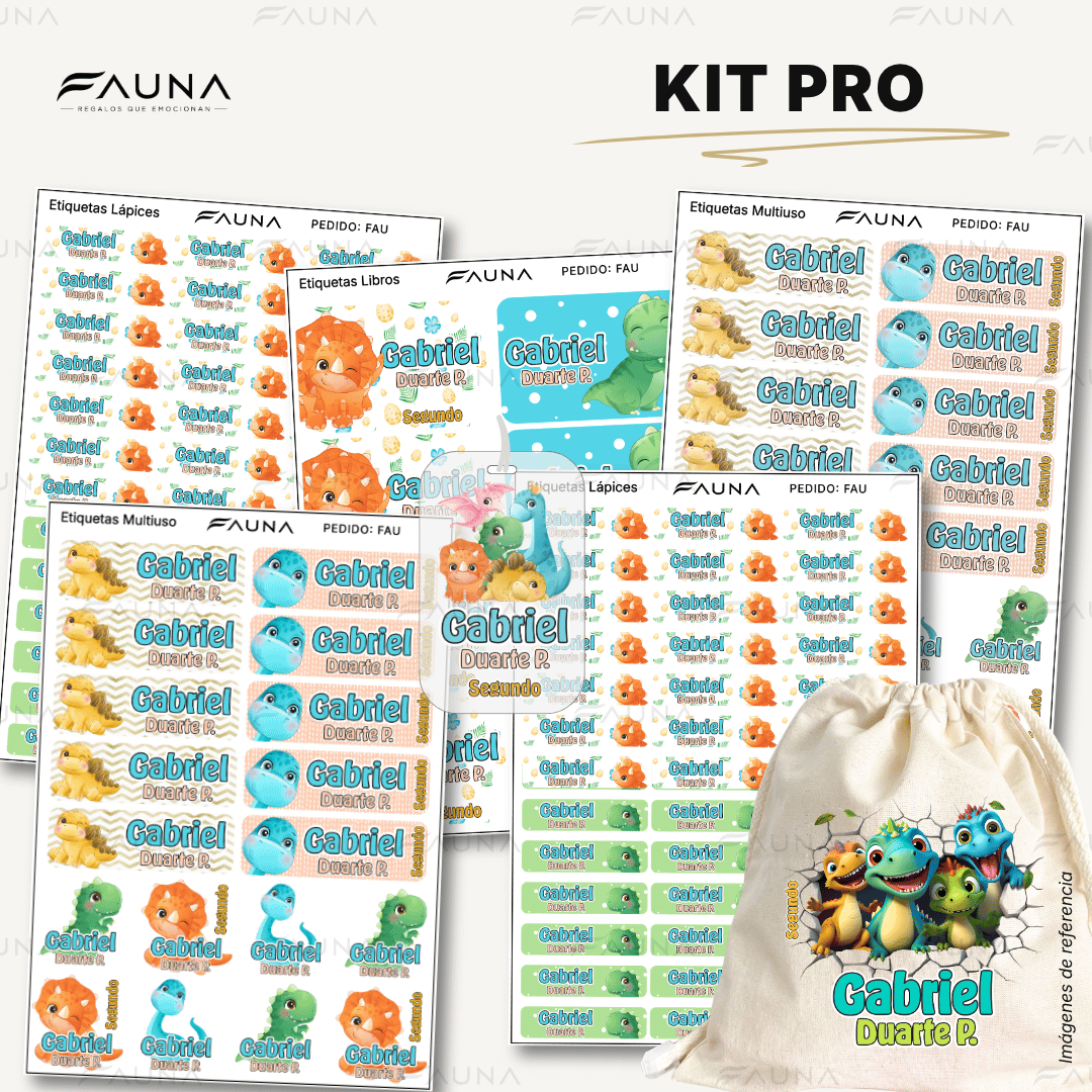 Dinosaurios 🦖 - Etiquetas Escolares Premium Personalizadas