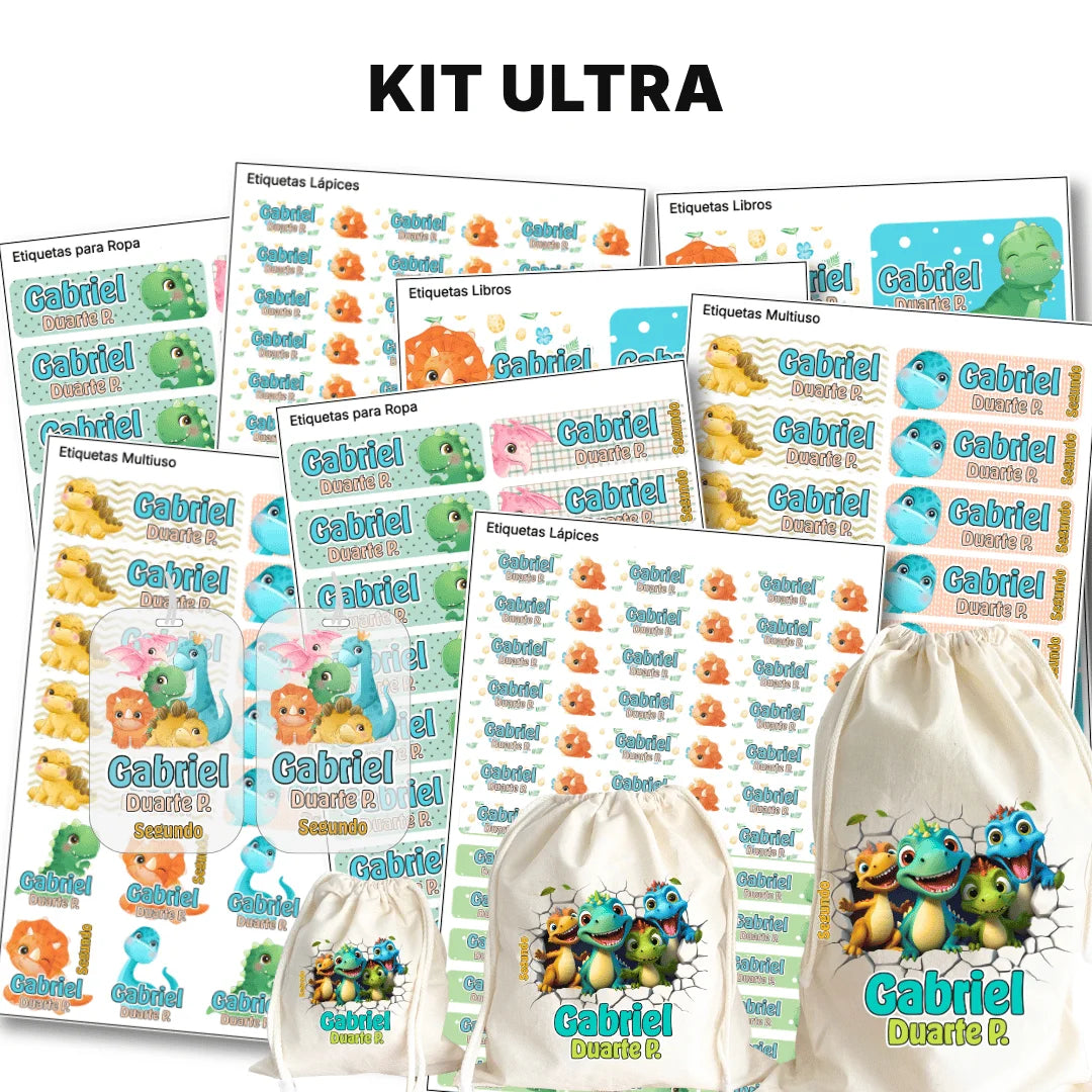 Dinosaurios – Etiquetas Escolares Personalizadas