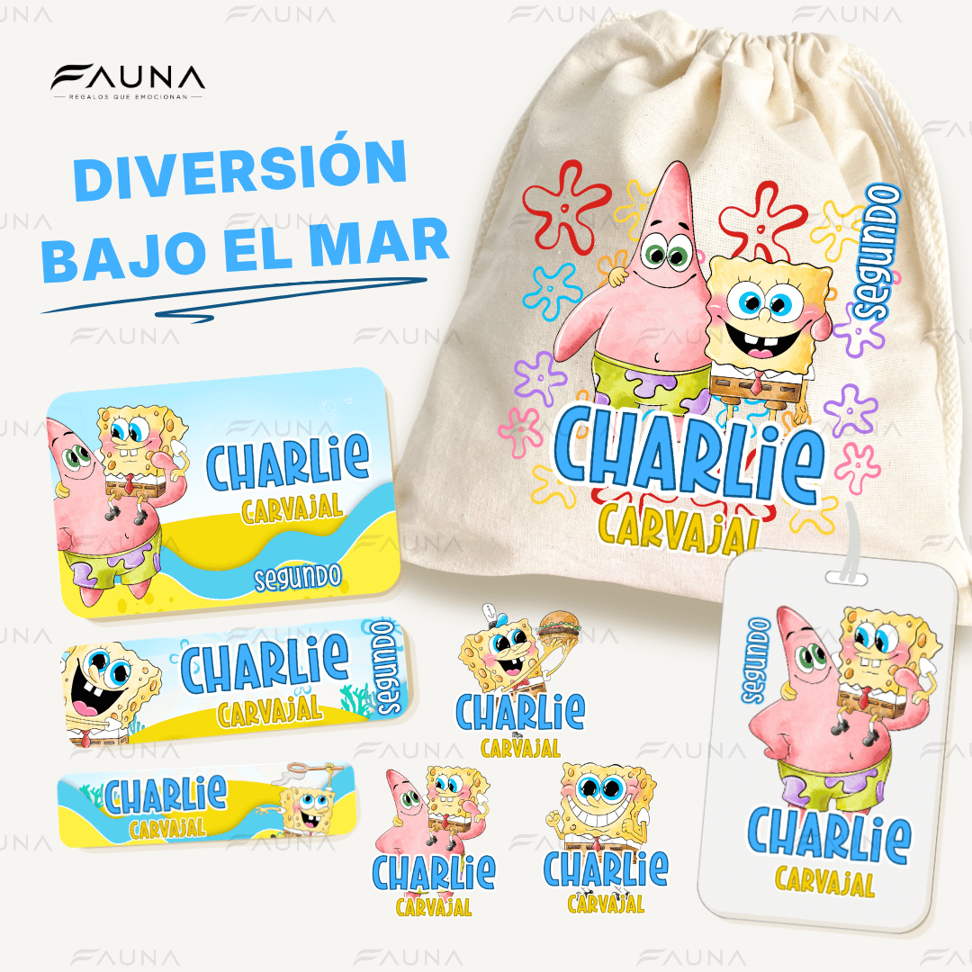 Diversión Bajo el Mar – Etiquetas Escolares Personalizadas