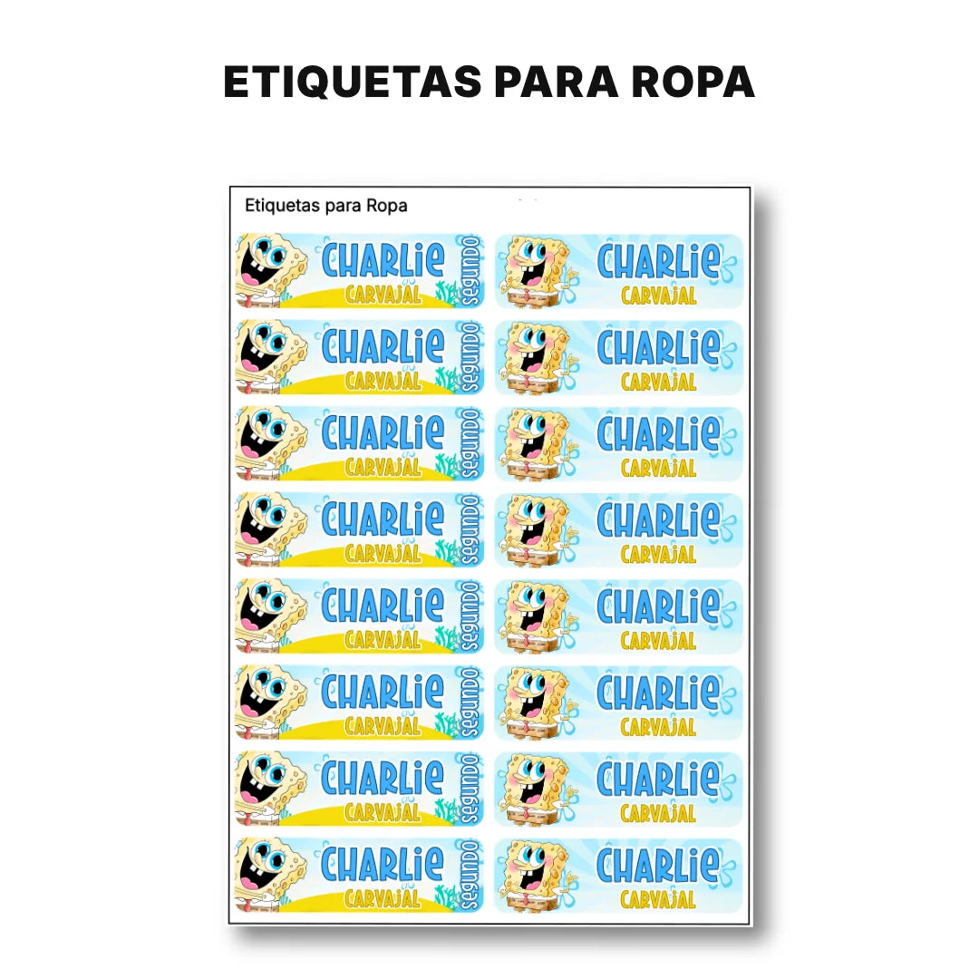 Diversión Bajo el Mar – Etiquetas Escolares Personalizadas
