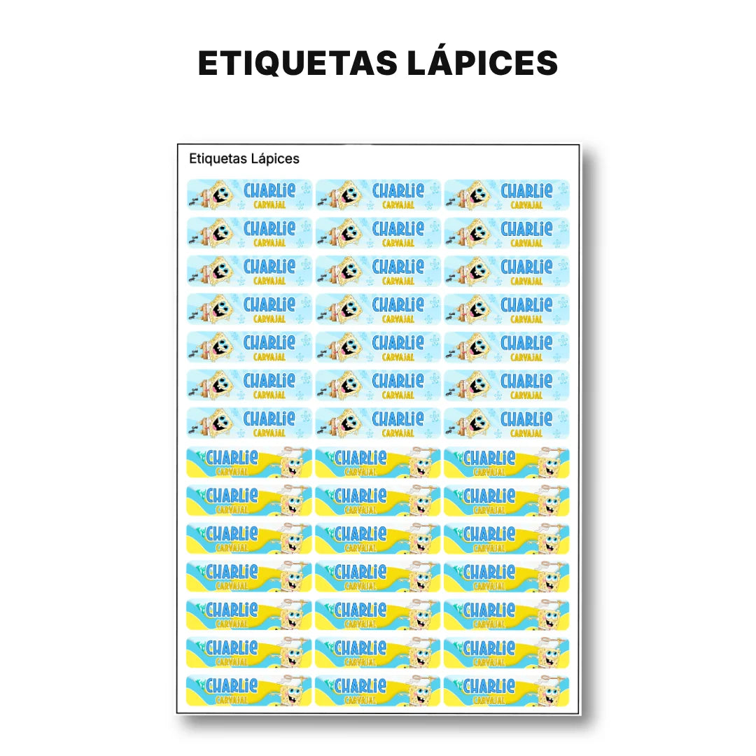 Diversión Bajo el Mar – Etiquetas Escolares Personalizadas