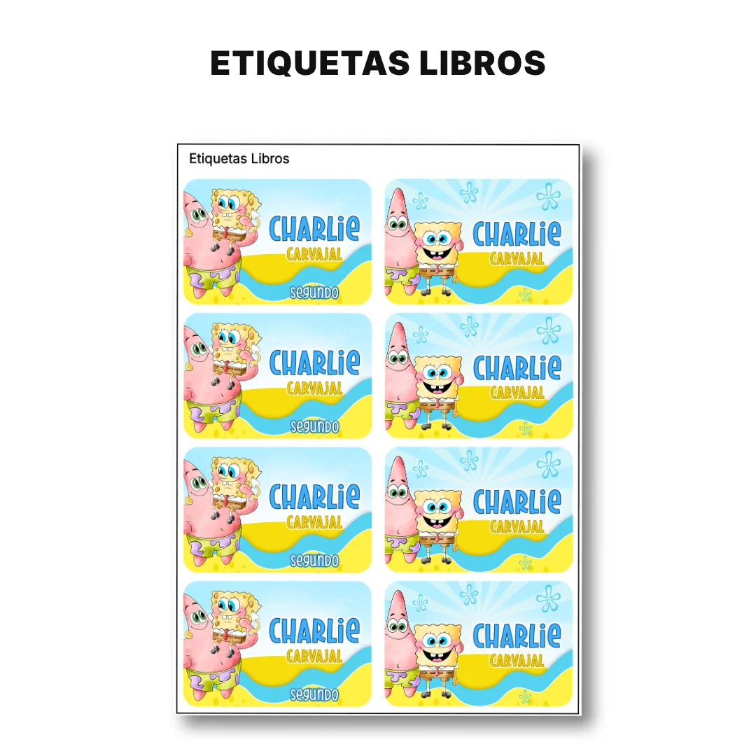 Diversión Bajo el Mar – Etiquetas Escolares Personalizadas