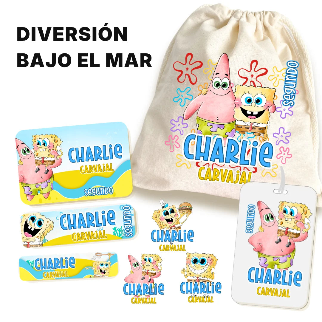 Diversión Bajo el Mar – Etiquetas Escolares Personalizadas