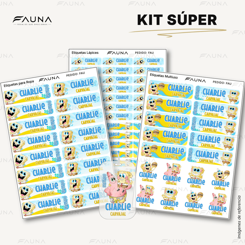 Diversión bajo el mar 💦 - Etiquetas Escolares Premium Personalizadas