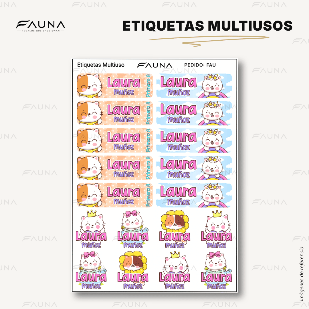 Gaticos 🐾 - Etiquetas Escolares Premium Personalizadas