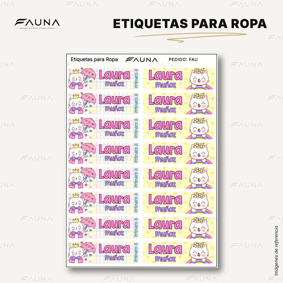 Gaticos 🐾 - Etiquetas Escolares Premium Personalizadas