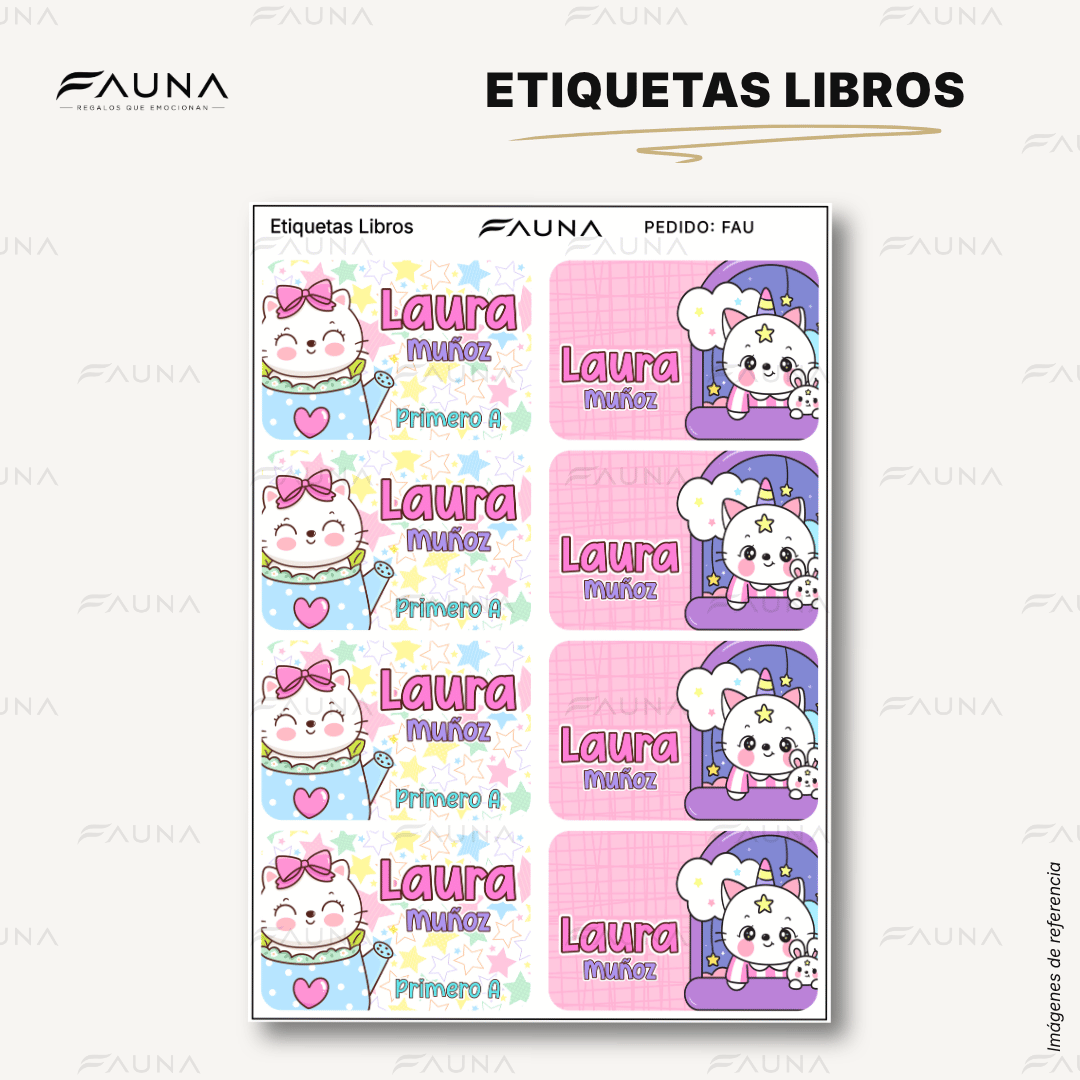 Gaticos 🐾 - Etiquetas Escolares Premium Personalizadas