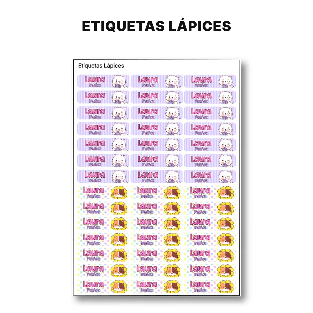 Gaticos – Etiquetas Escolares Personalizadas