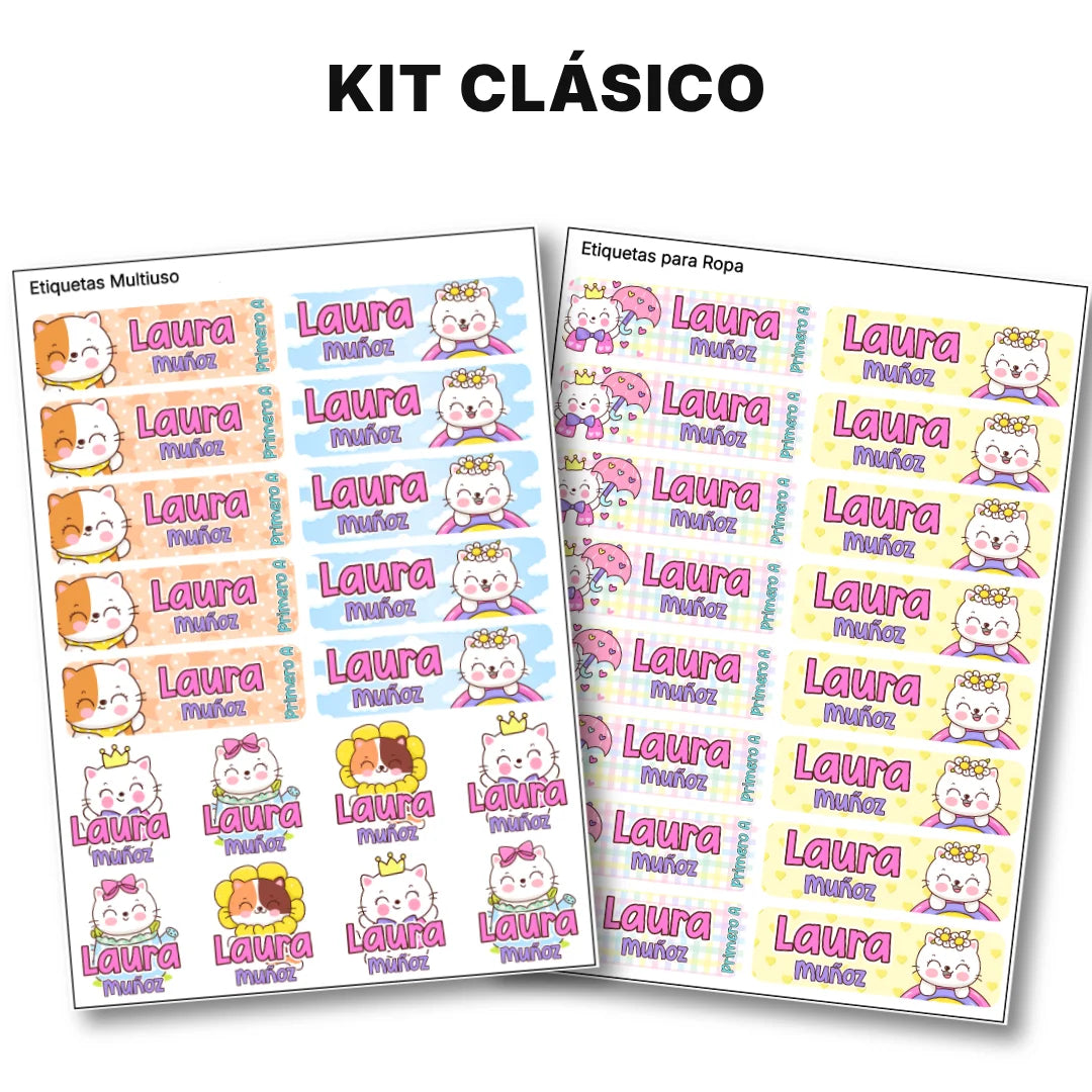 Gaticos – Etiquetas Escolares Personalizadas
