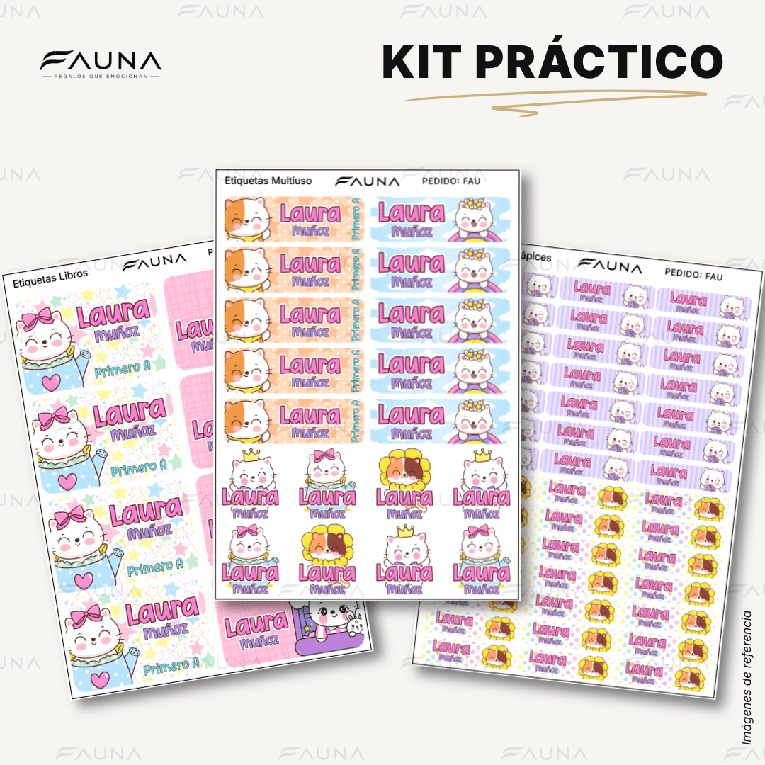Gaticos 🐾 - Etiquetas Escolares Premium Personalizadas