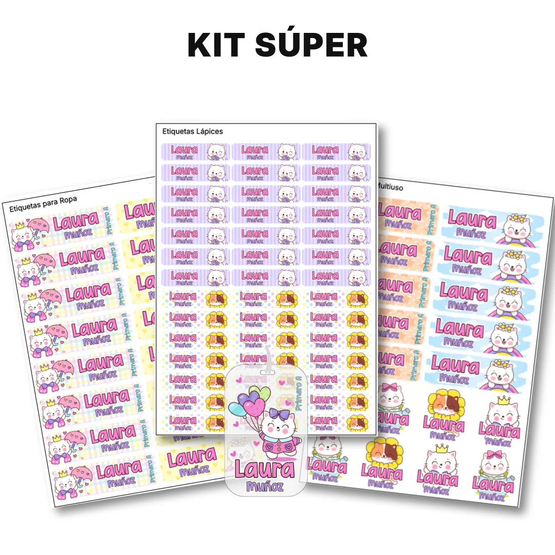 Gaticos – Etiquetas Escolares Personalizadas