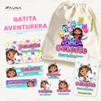 Gatita Aventurera 🏡 - Etiquetas Escolares Premium Personalizadas