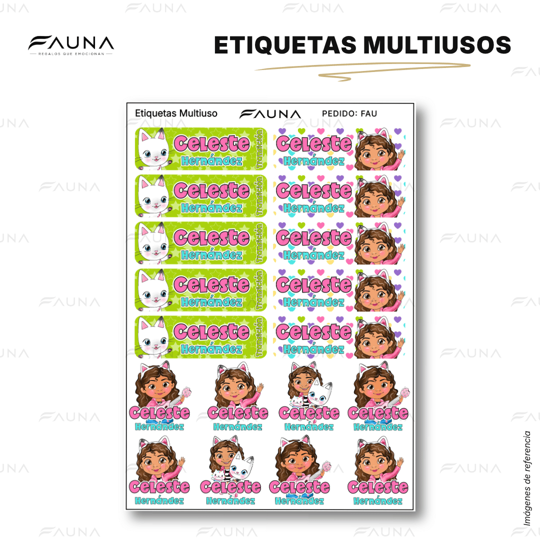 Gatita Aventurera 🏡 - Etiquetas Escolares Premium Personalizadas