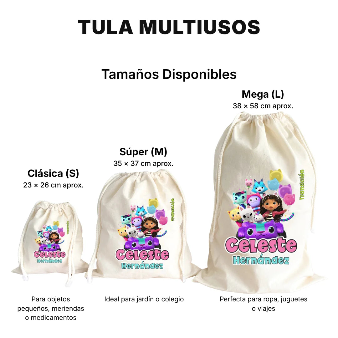 Gatita Aventurera – Tula Multiusos Personalizada