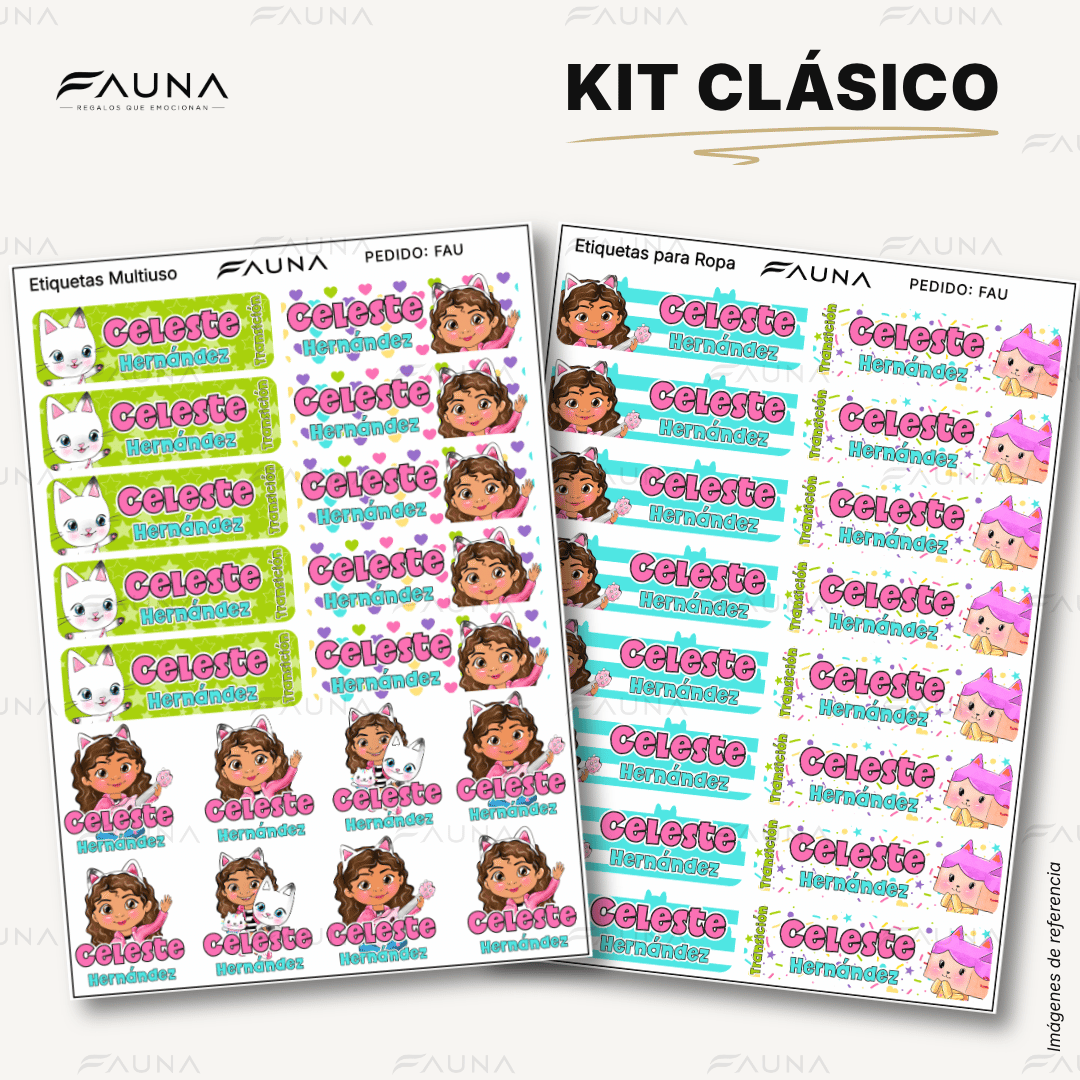 Gatita Aventurera 🏡 - Etiquetas Escolares Premium Personalizadas