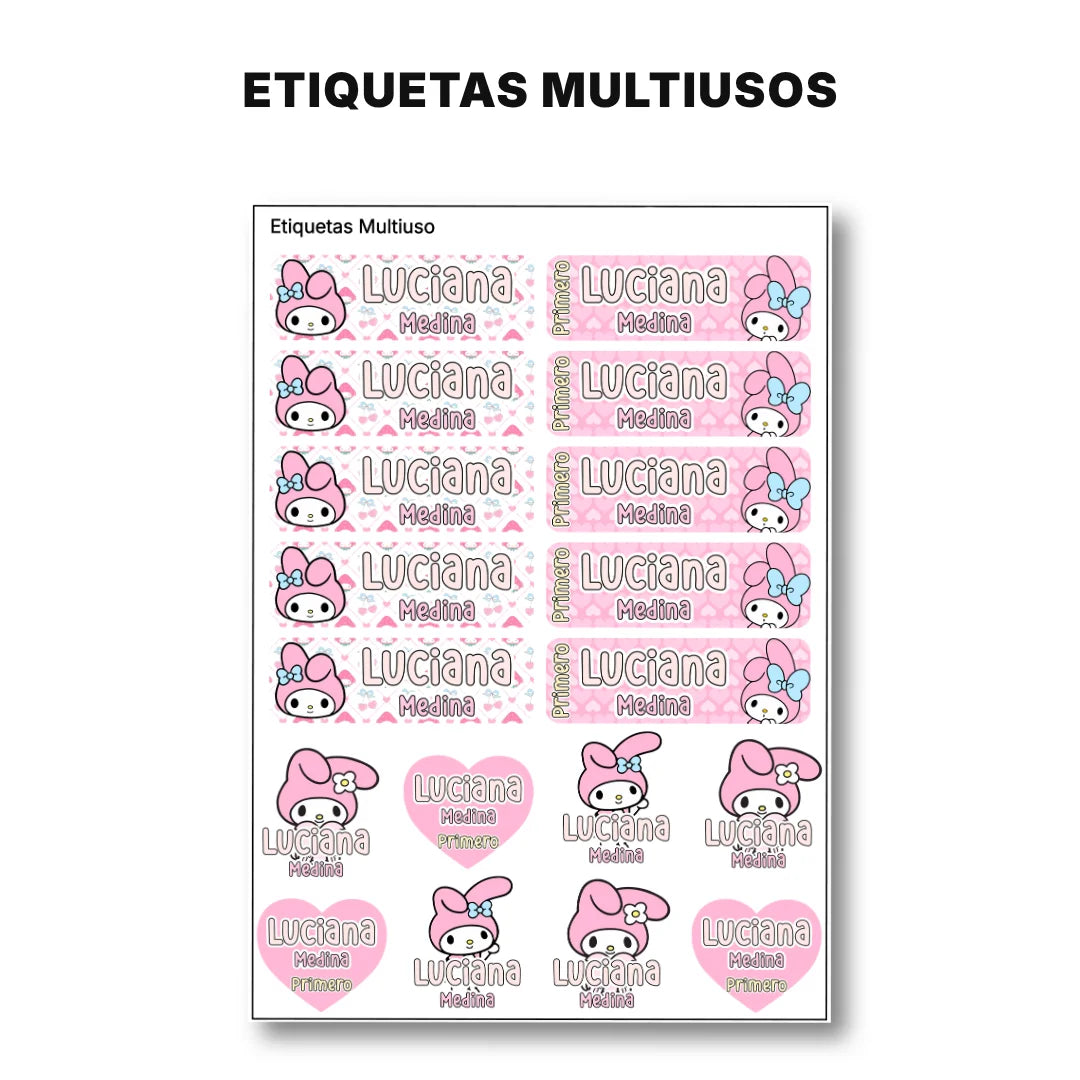 Gatita Dulce – Etiquetas Escolares Personalizadas