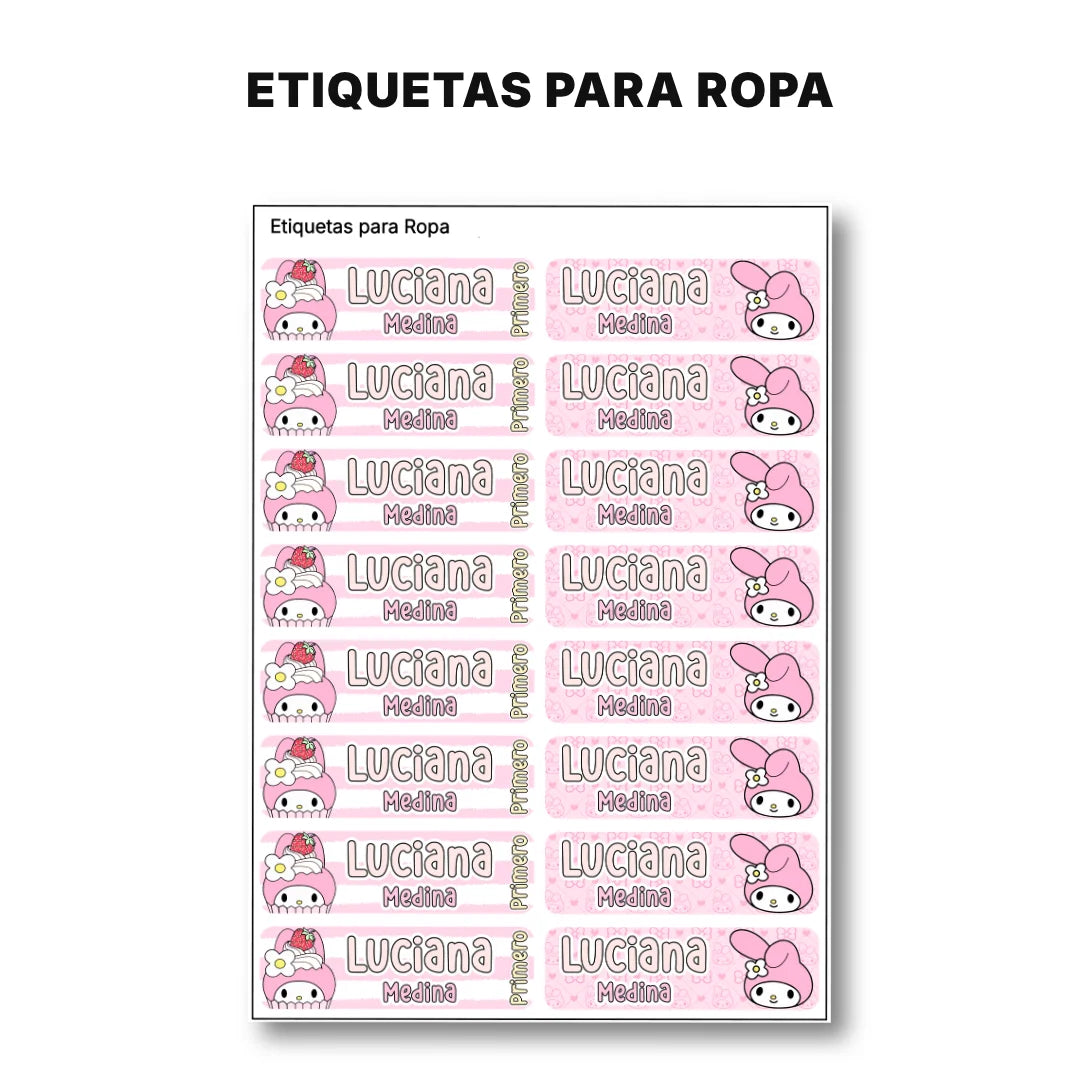 Gatita Dulce – Etiquetas Escolares Personalizadas