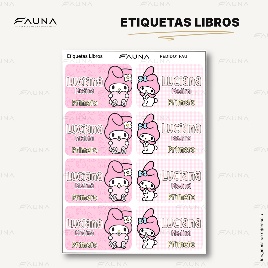 Gatita Dulce 🌸 - Etiquetas Escolares Premium Personalizadas
