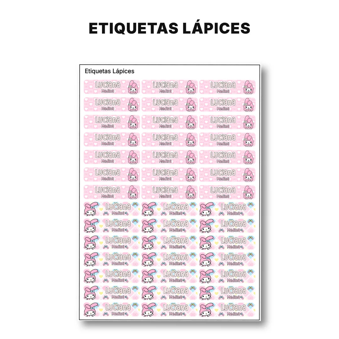 Gatita Dulce – Etiquetas Escolares Personalizadas