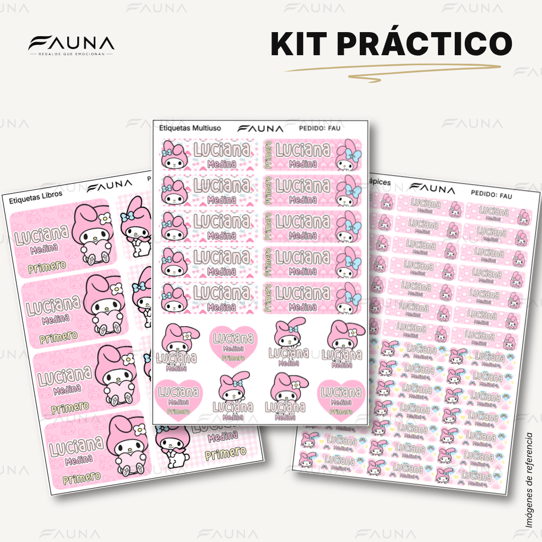 Gatita Dulce 🌸 - Etiquetas Escolares Premium Personalizadas