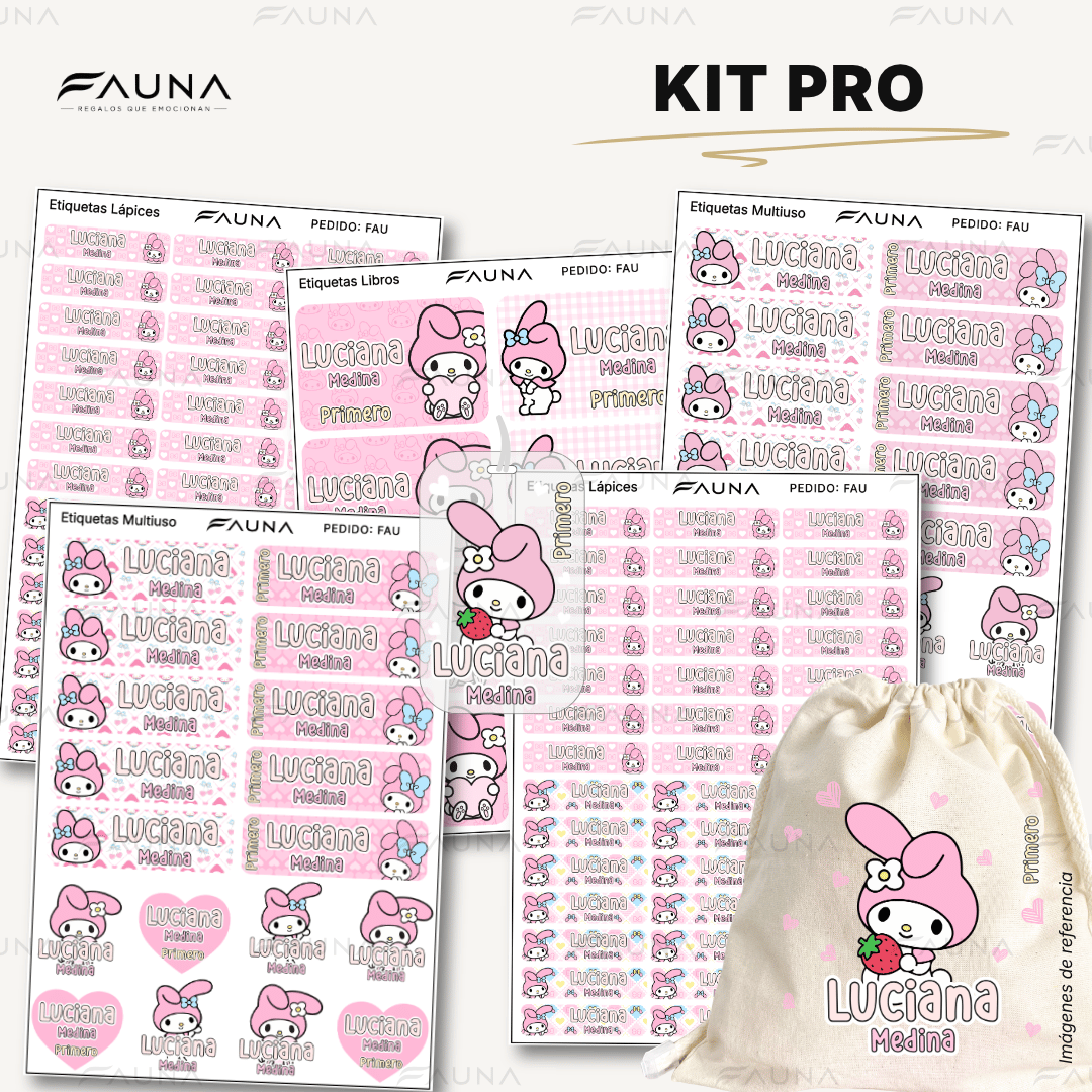 Gatita Dulce 🌸 - Etiquetas Escolares Premium Personalizadas