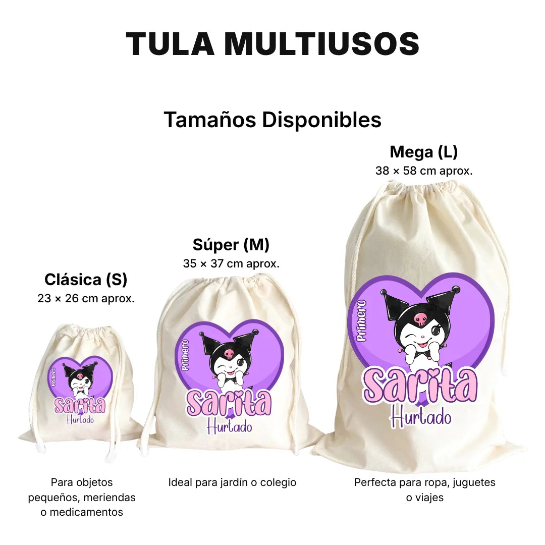 Gatita Kawaii Oscura – Tula Multiusos Personalizada