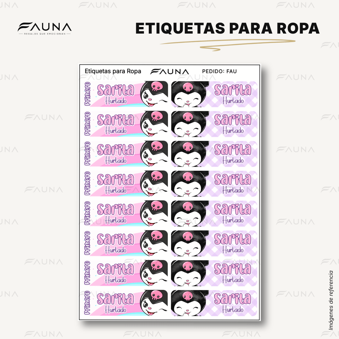 Gatita Kawaii Oscura 💜 - Etiquetas Escolares Premium Personalizadas