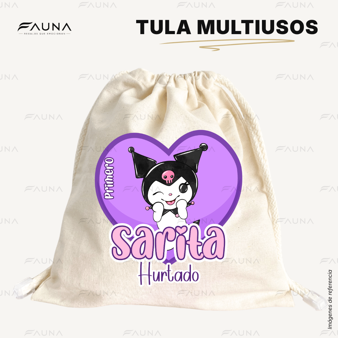 Gatita Kawaii Oscura 💜 - Etiquetas Escolares Premium Personalizadas