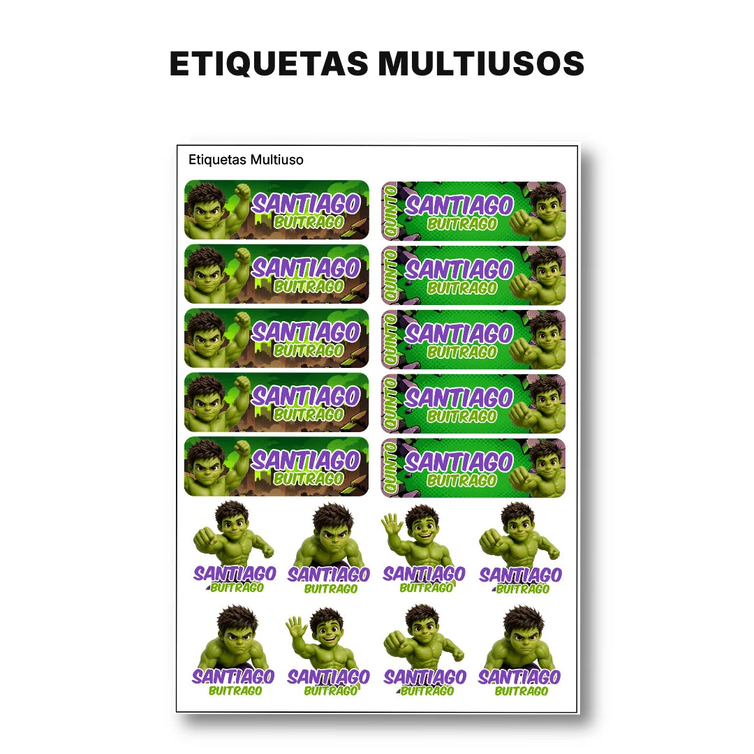 Gigante Verde – Etiquetas Escolares Personalizadas