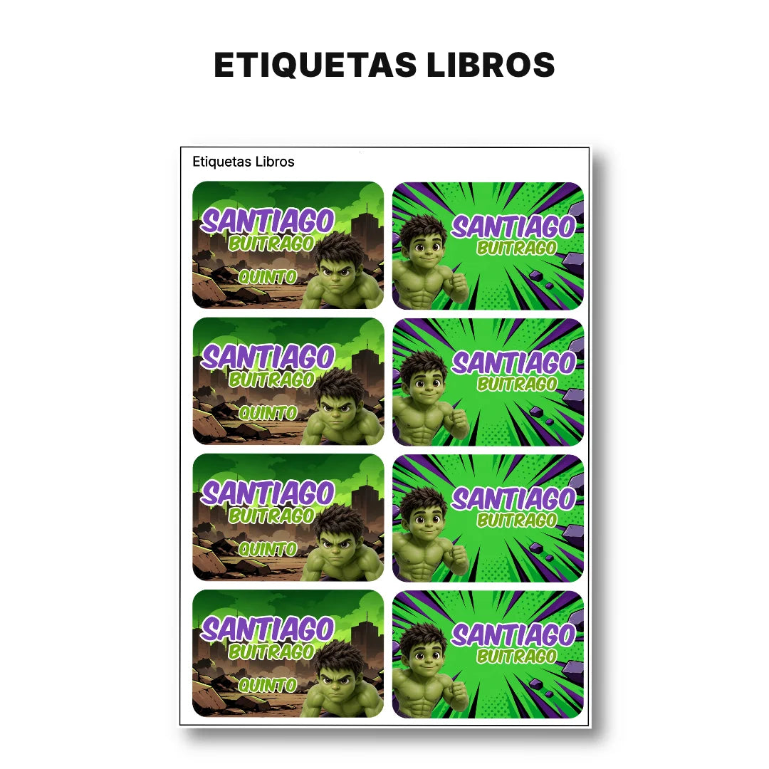 Gigante Verde – Etiquetas Escolares Personalizadas