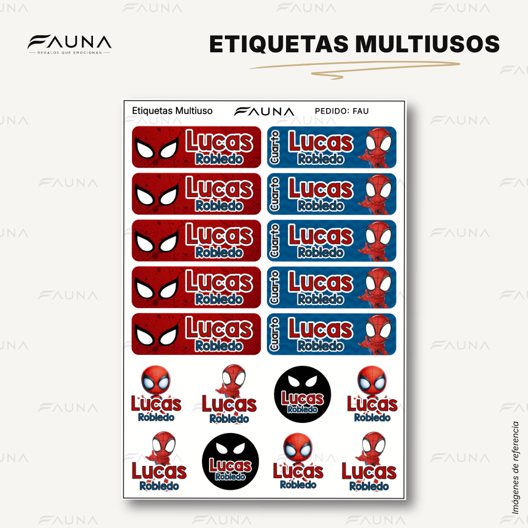 Héroe Arácnido 🕷️ - Etiquetas Escolares Premium Personalizadas
