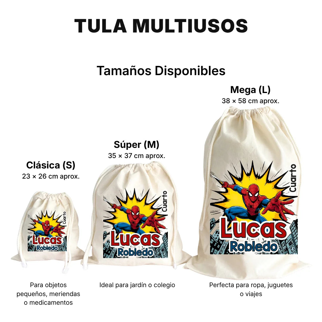 Héroe Arácnido – Tula Multiusos Personalizada