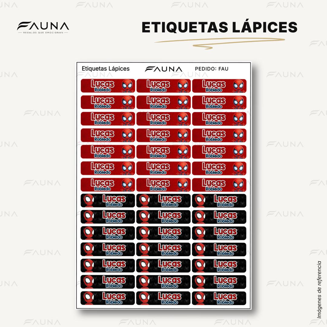 Héroe Arácnido 🕷️ - Etiquetas Escolares Premium Personalizadas