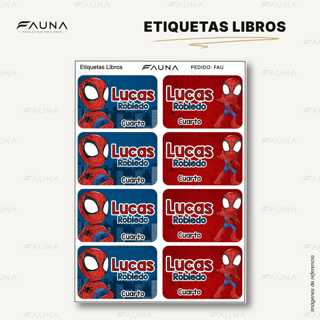 Héroe Arácnido 🕷️ - Etiquetas Escolares Premium Personalizadas