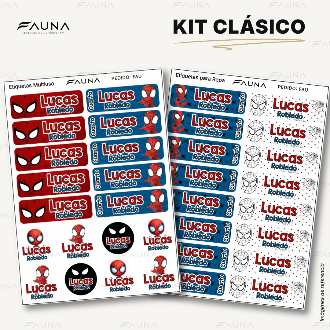 Héroe Arácnido 🕷️ - Etiquetas Escolares Premium Personalizadas