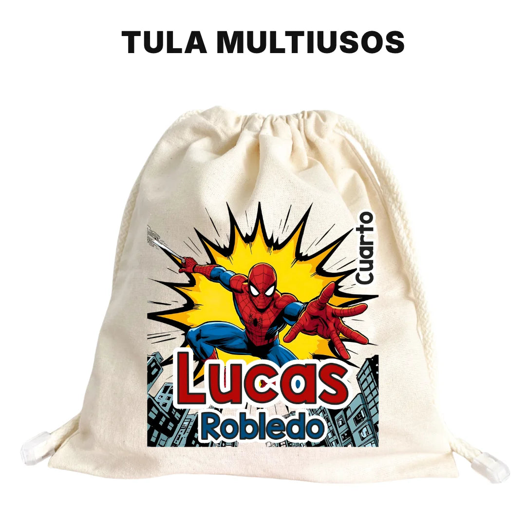 Héroe Arácnido – Etiquetas Escolares Personalizadas