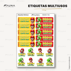 Héroe Gamer Clásico 🍄 - Etiquetas Escolares Premium Personalizadas