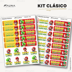 Héroe Gamer Clásico 🍄 - Etiquetas Escolares Premium Personalizadas